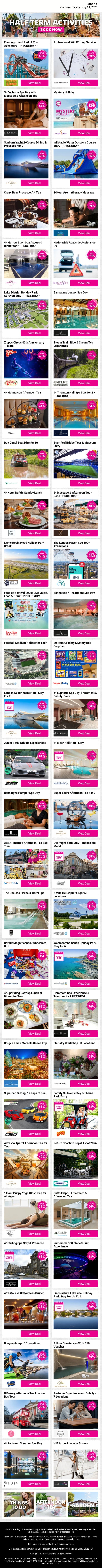 Too Good To Ignore London Gems Like Flamingo Land Park & Zoo Adventure - PRICE DROP! and Professional Will Writing Service and 5* Euphoria Spa Day with Massage & Afternoon Tea plus MORE email from Wowcher screenshot