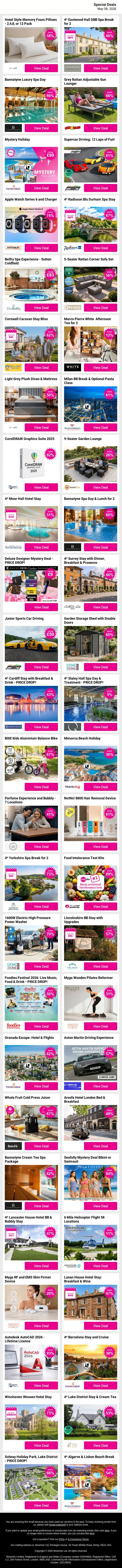 🔓 Unlock Today’s Top Deals - Worth a Quick Look 👀✨ email from Wowcher screenshot