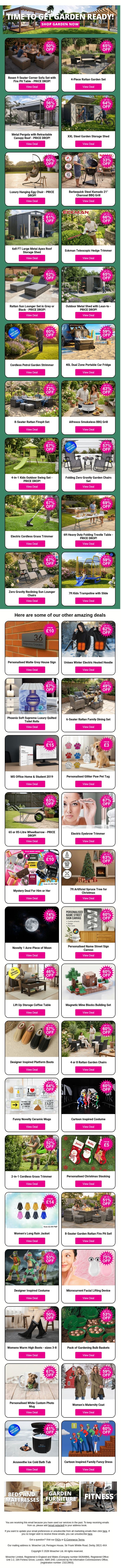🌿Shop Amazing Garden Deals and Save BIG! email from Wowcher screenshot