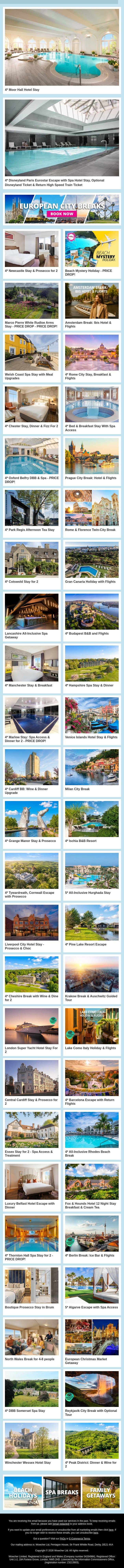 You Deserve This Escape More Than You Think 🌍🌴 email from Wowcher screenshot