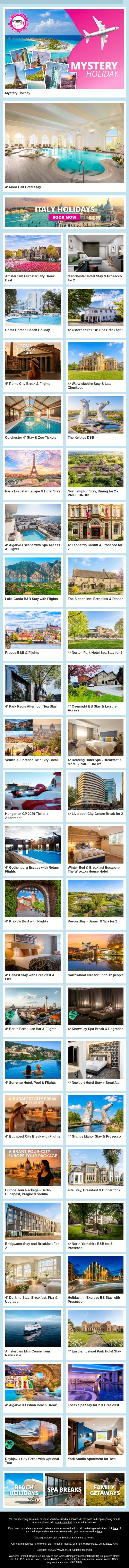 This Is What a Real Escape Feels Like - Book It 🌍✨ email from Wowcher screenshot