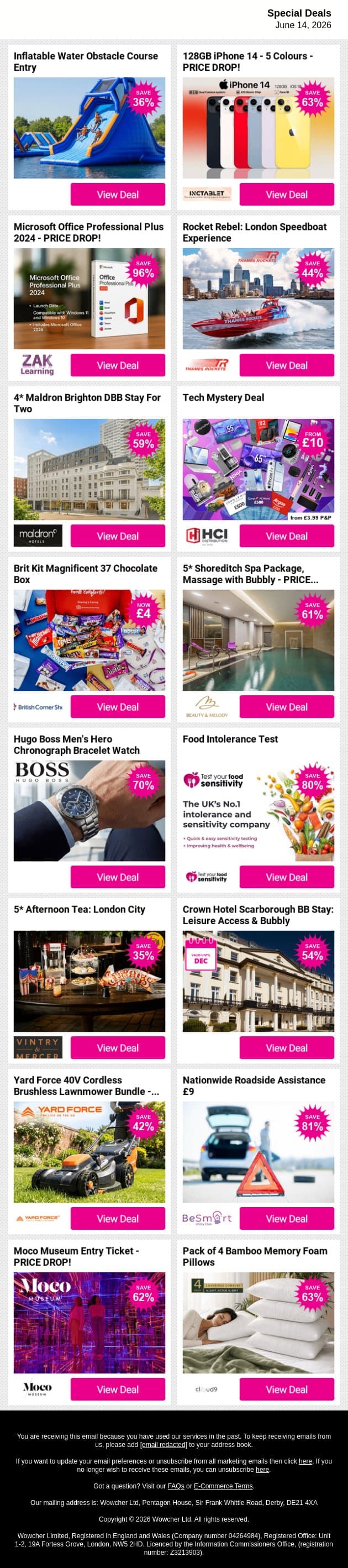 👀 Something caught our eye… and it's very you email from Wowcher screenshot