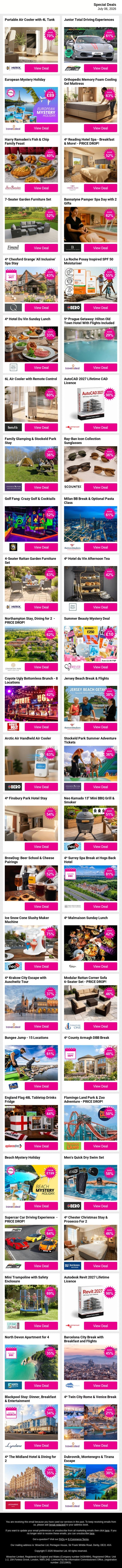 💷 Find More Ways to Save with Wowcher, View Offers 🎁 email from Wowcher screenshot