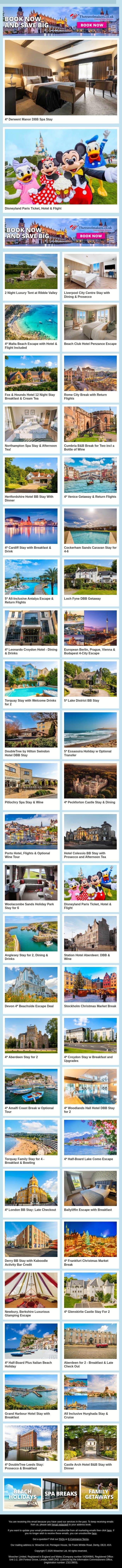 🏖️ Your Inbox Just Got Better With New Getaways 🌴 email from Wowcher screenshot