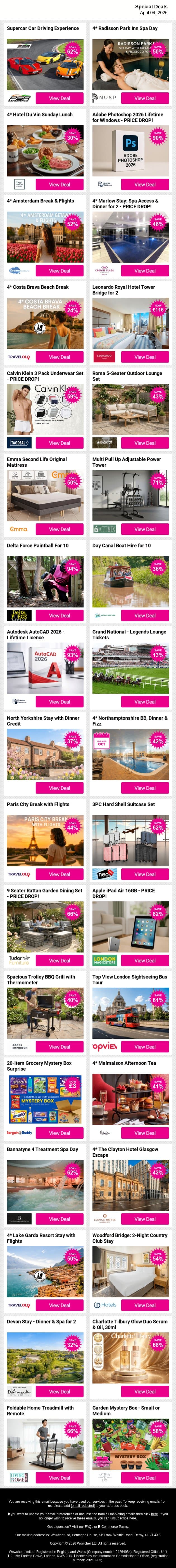 💫 A Little Something for Everyone – Discover Now email from Wowcher screenshot