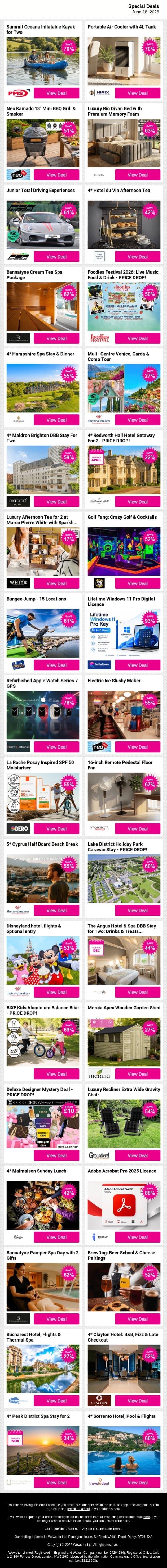 🙌 Good things come to those who click — see for yourself 🙌 email from Wowcher screenshot