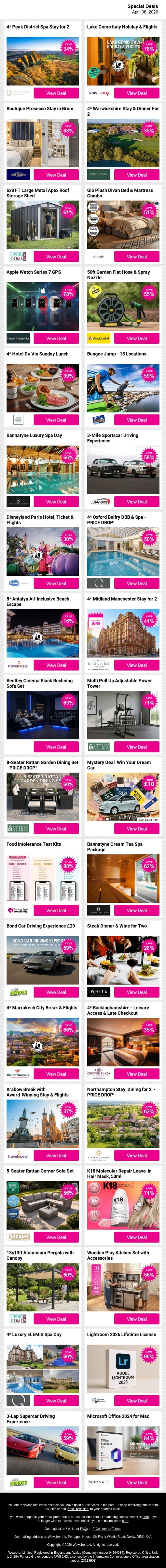 Something better than your current plans 😉 👉 Explore now email from Wowcher screenshot