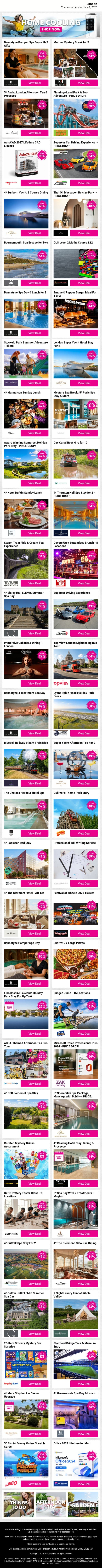 Bannatyne Pamper Spa Day with 2 Gifts | Murder Mystery Break for 2 | 5* Andaz London Afternoon Tea & Prosecco | Flamingo Land Park & Zoo Adventure | AutoCAD 2027 Lifetime CAD Licence email from Wowcher screenshot