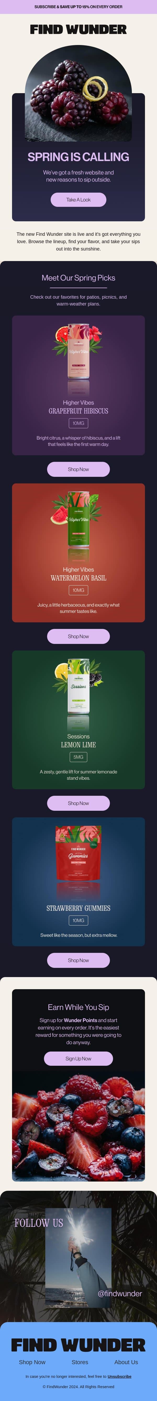 We got a glow-up (come see) email from Wunder screenshot