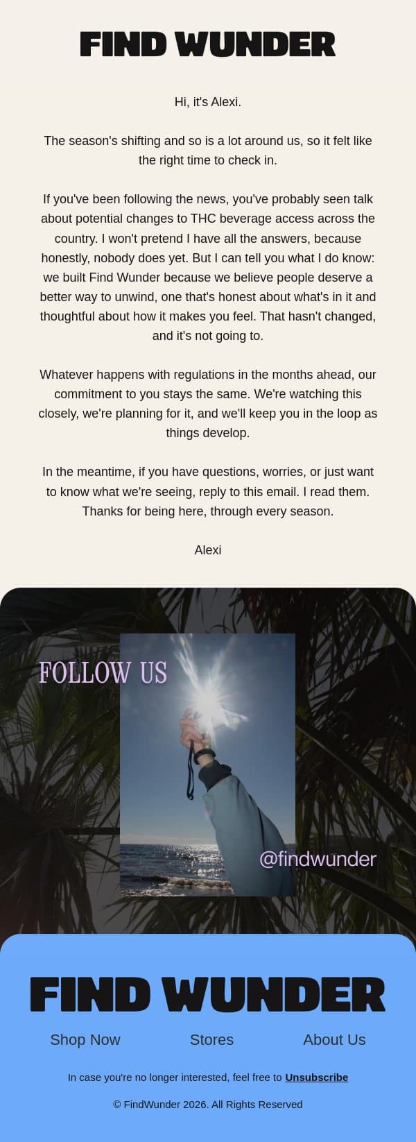 Something on my mind this fall email from Wunder screenshot