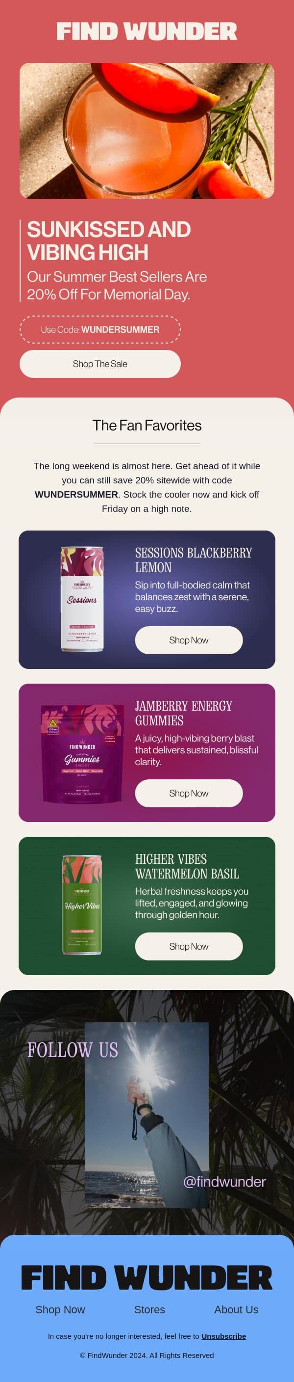 These flavors are going fast 👀 email from Wunder screenshot
