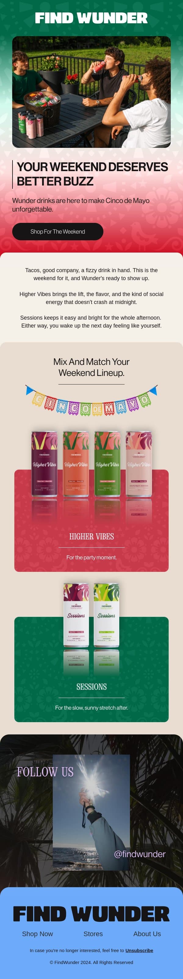 The only buzz you need this weekend email from Wunder screenshot