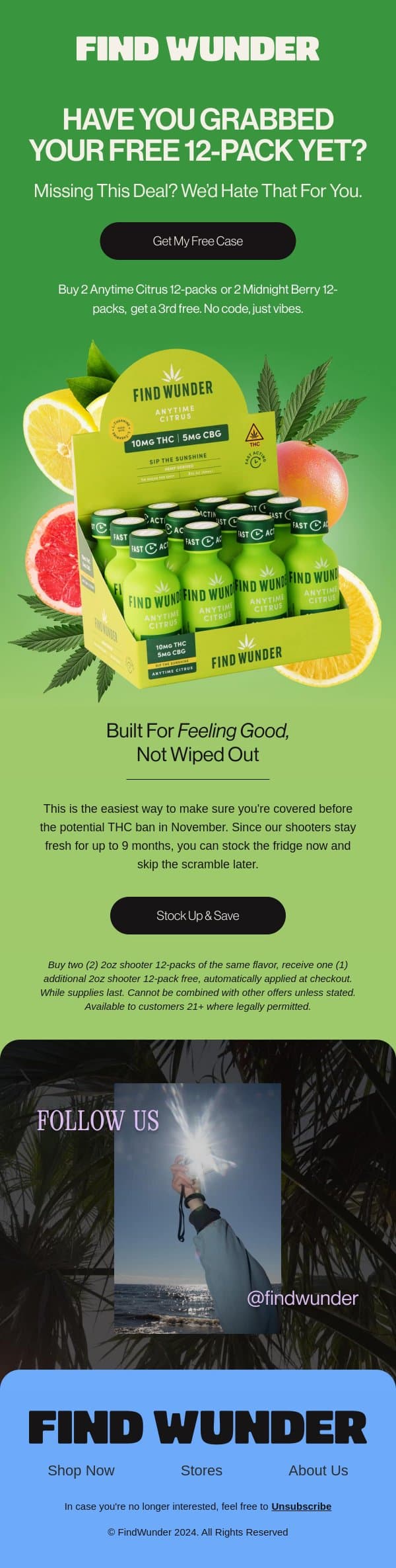 Psst… we’ve got a free case for you 👀 email from Wunder screenshot