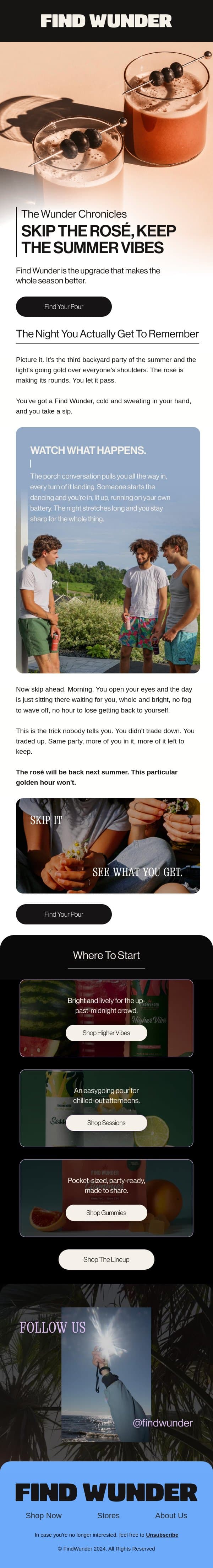 The best decision you'll make all summer email from Wunder screenshot