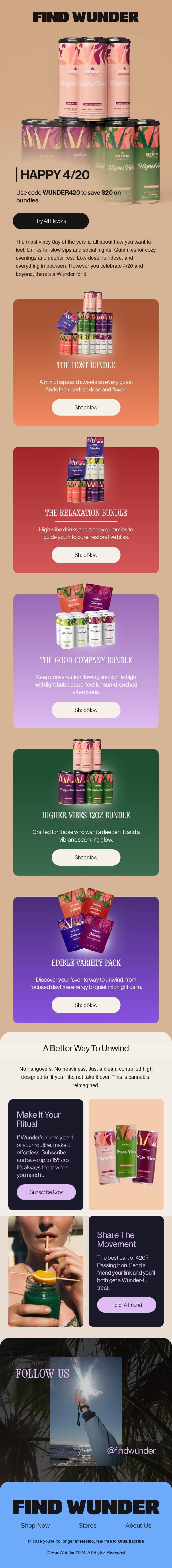 This is what 420 feels like email from Wunder screenshot