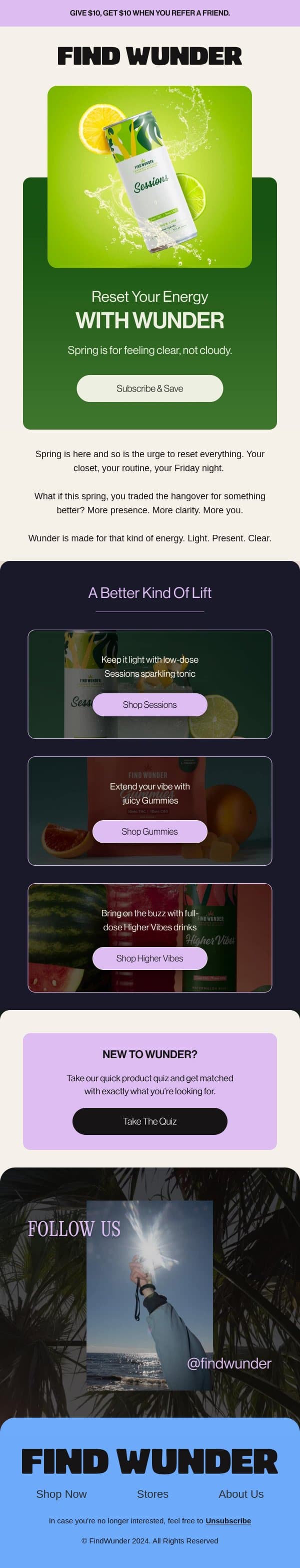 Start spring with Wunder email from Wunder screenshot