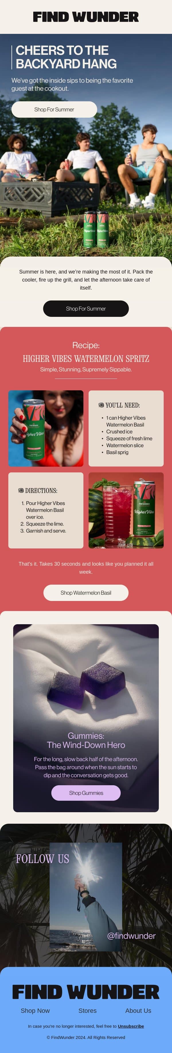What to bring to the cookout email from Wunder screenshot
