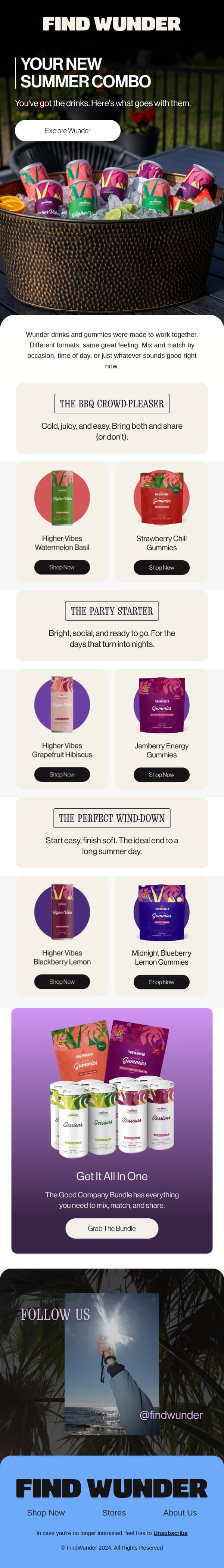 Your drinks needed a plus-one email from Wunder screenshot