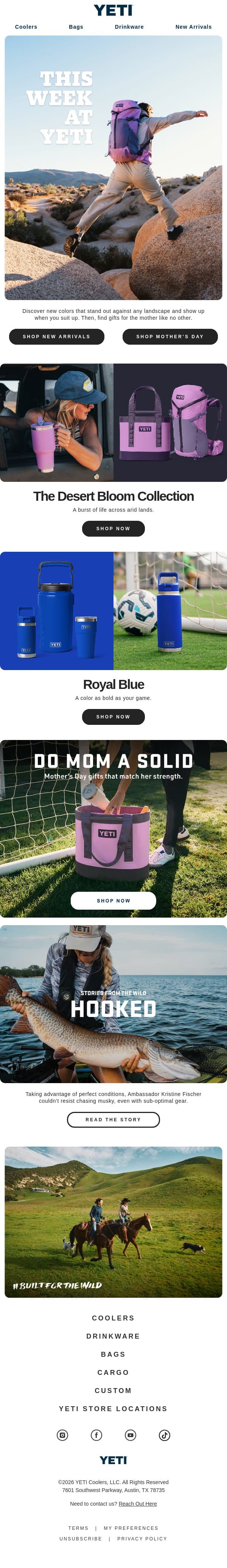 New Colors Are Here email from Yeti screenshot