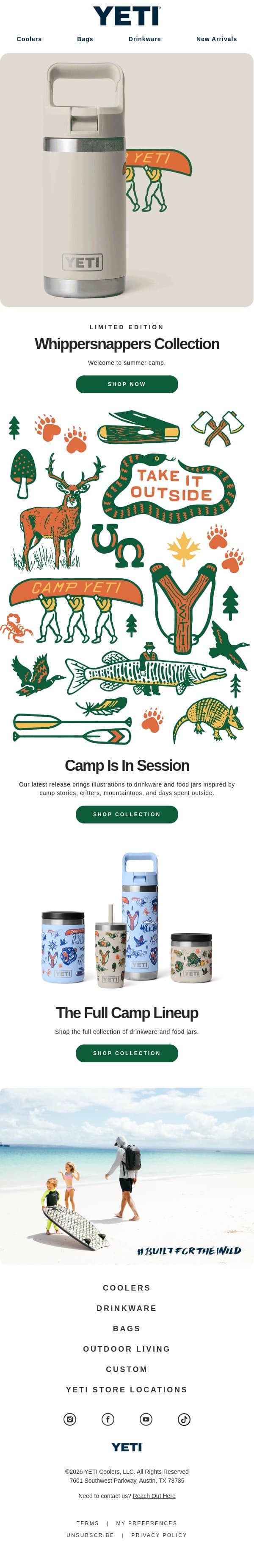 The Whippersnappers Collection Is Live email from Yeti screenshot