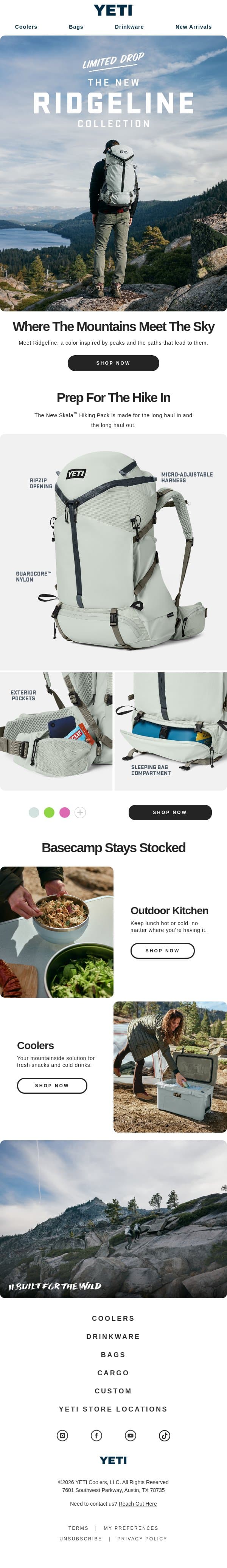 The Ridgeline Collection: Made For The Ascent And The Wind-Down After email from Yeti screenshot