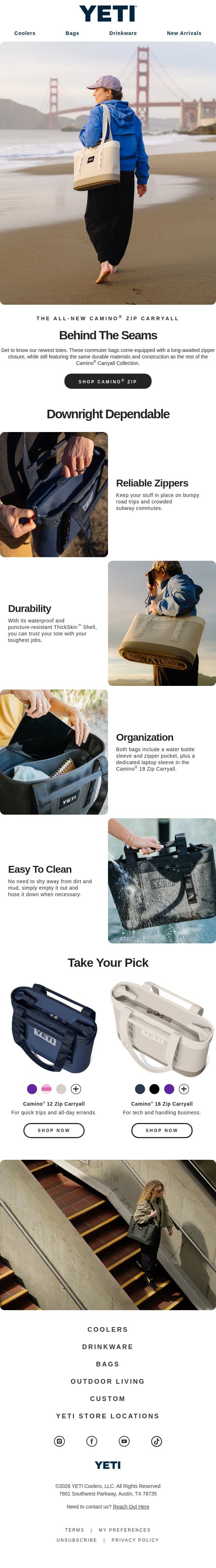 A Closer Look At The Camino® Zip Carryall email from Yeti screenshot
