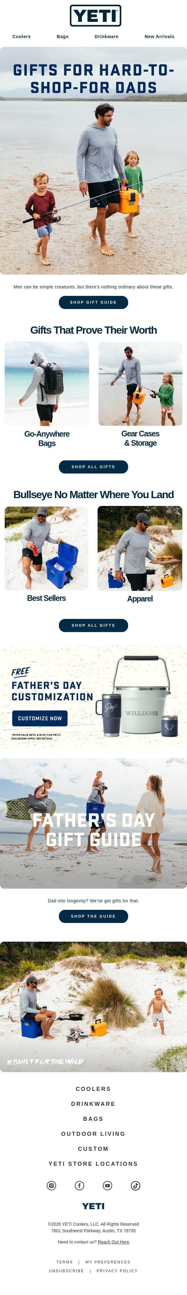 For Dads Who Have All They Need email from Yeti screenshot