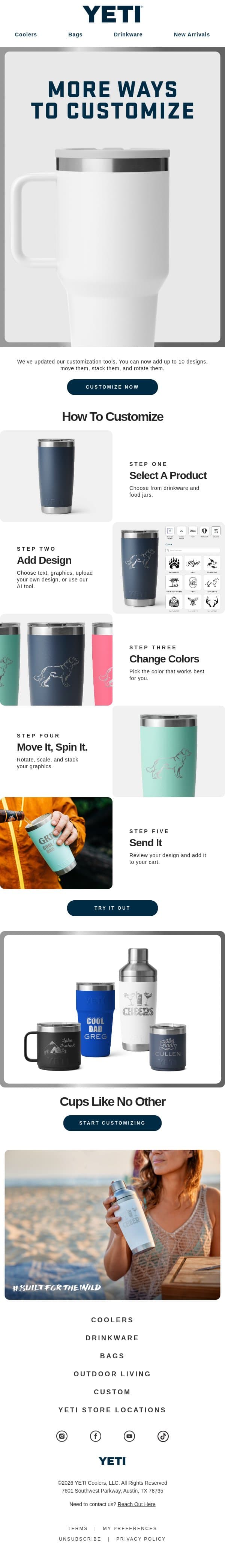 New Ways To Customize email from Yeti screenshot