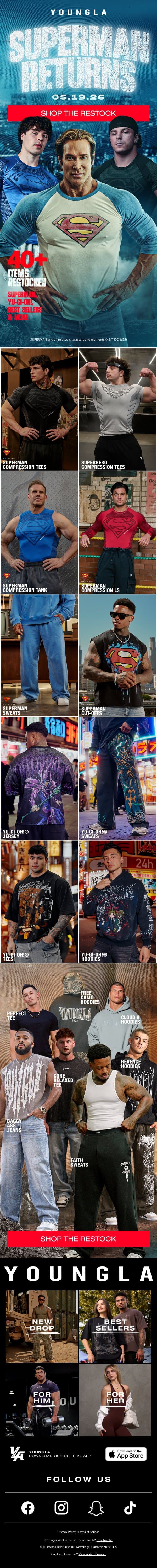 THIS RESTOCK IS KINDA INSANE 🚨 email from YoungLA screenshot