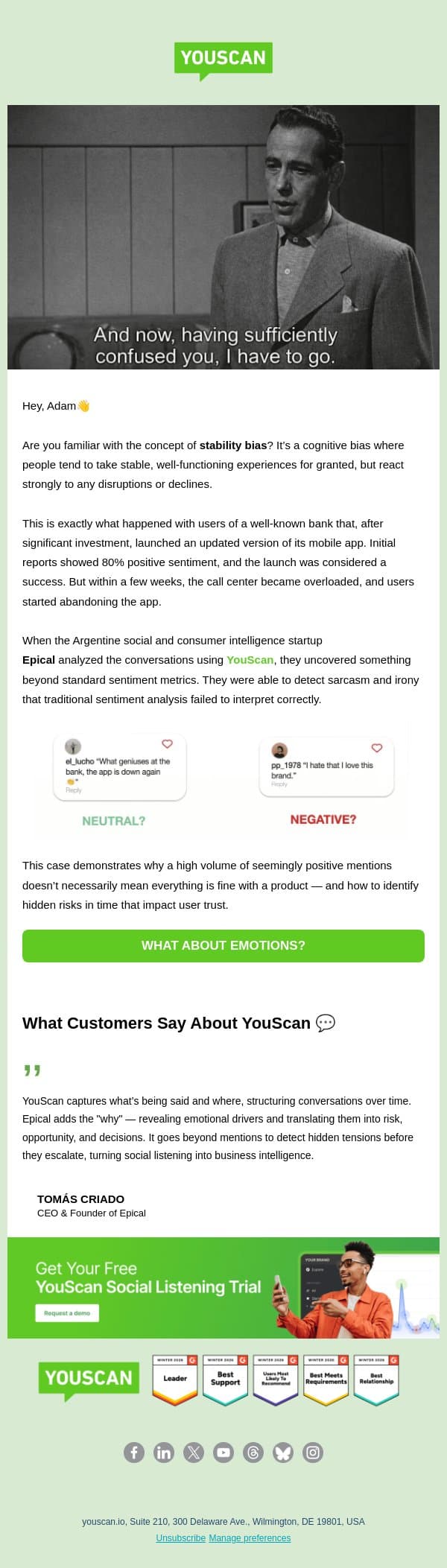 Decode Stability Bias with Epical 🌚 🌝 email from YouScan screenshot