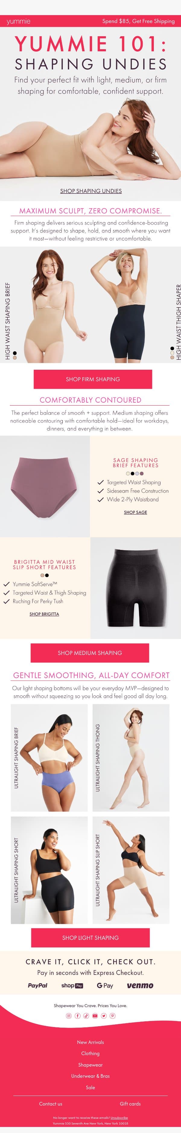 Yummie 101: The Down Low On Shaping Undies email from Yummie screenshot