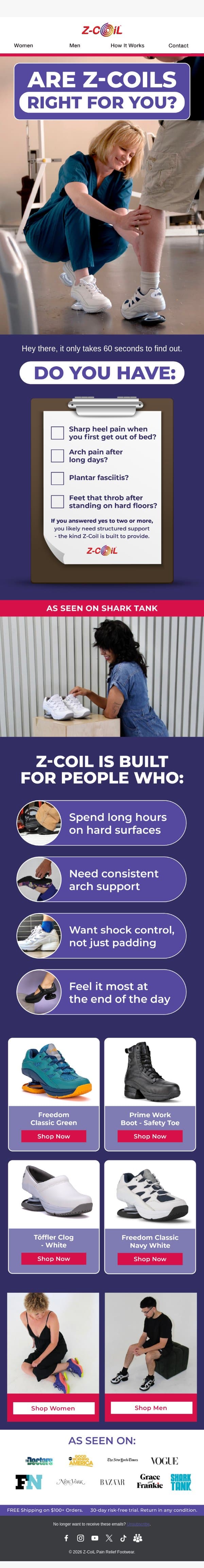 Hey, take this quick test 👣 email from Z-Coil screenshot