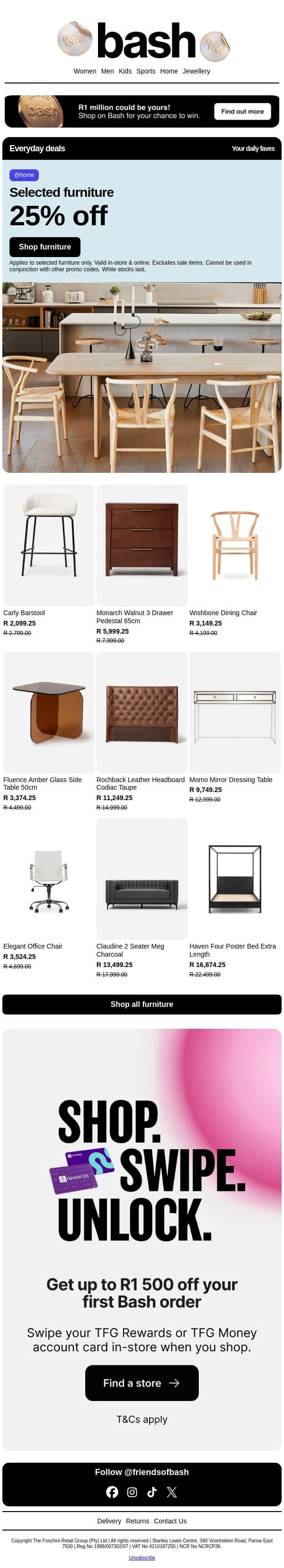 @home: Refresh your space for 25% less 🏠 email from Zando screenshot