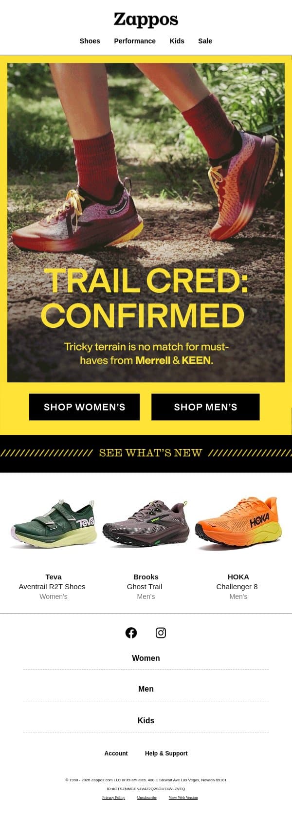 Meet your backcountry running buddies email from Zappos screenshot