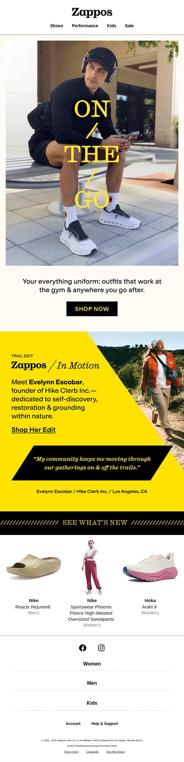 Make this your on-the-go look email from Zappos screenshot