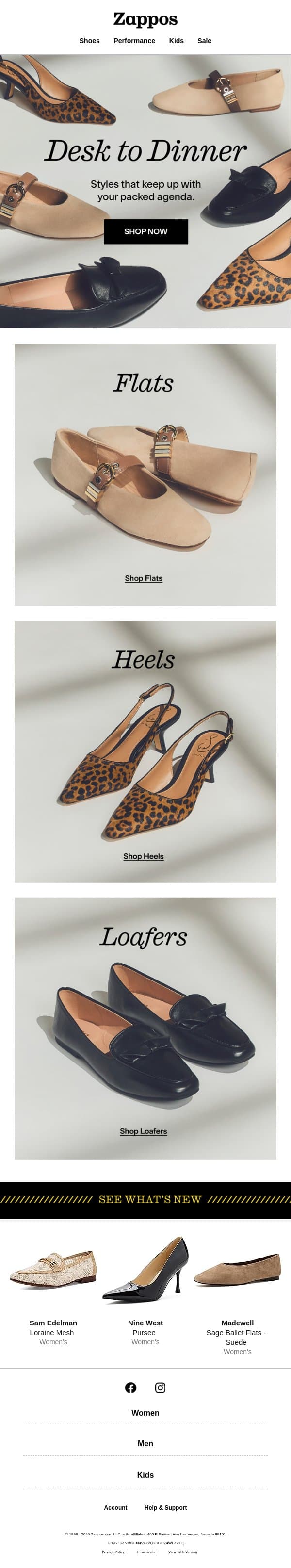 You work hard, so should your shoes email from Zappos screenshot