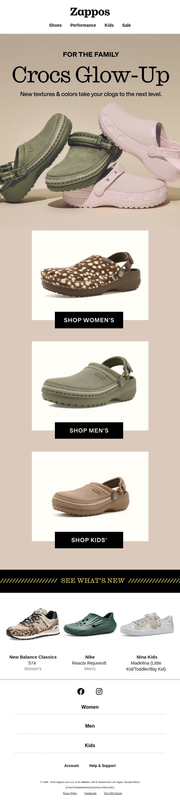 Crocs is stepping up the style email from Zappos screenshot