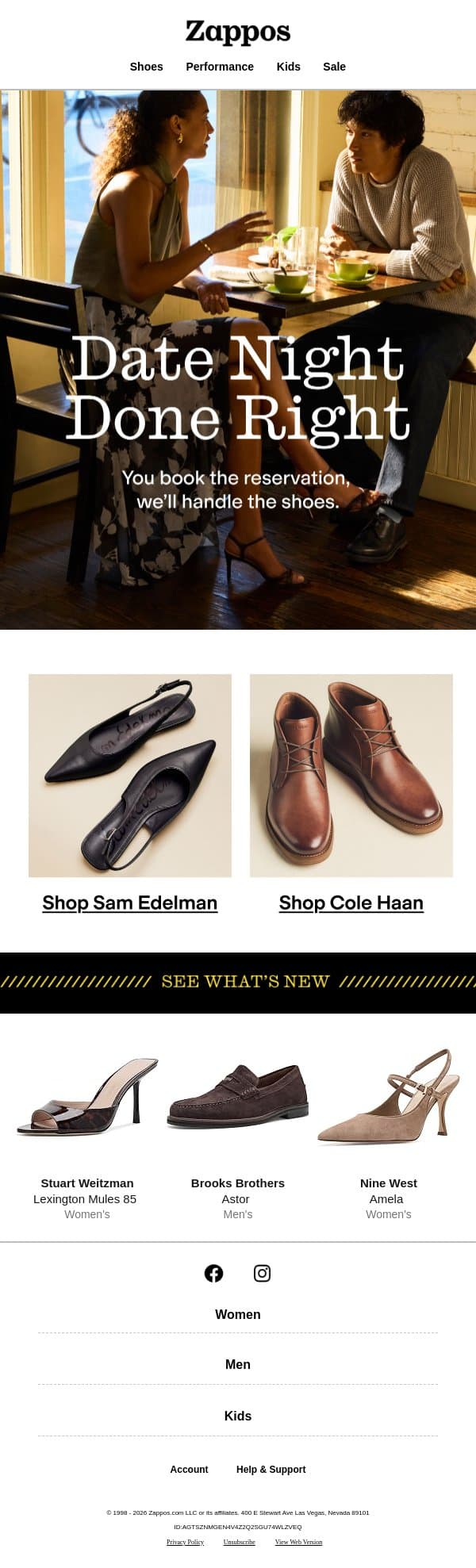 Styles that’ll have sparks flying email from Zappos screenshot
