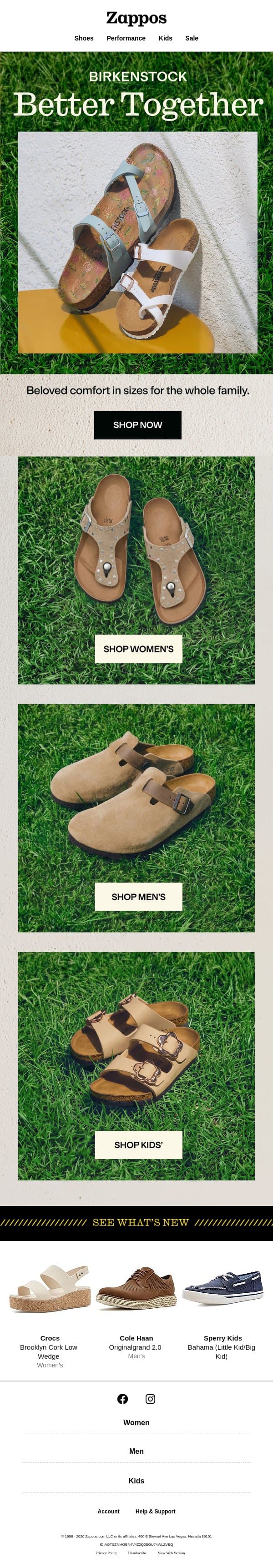 Get a head start on Mother's Day email from Zappos screenshot