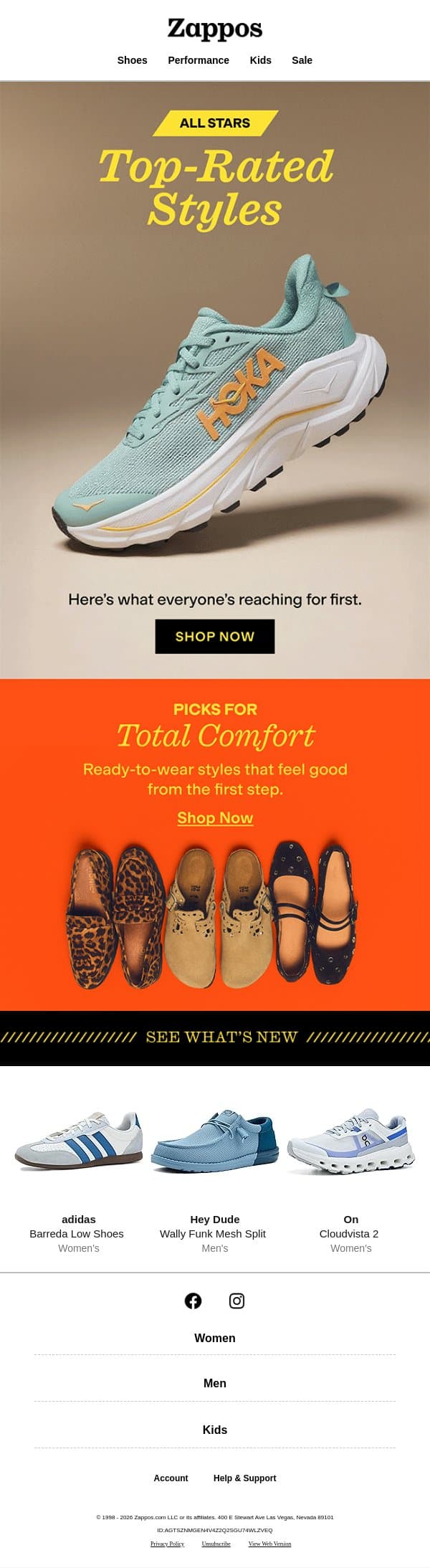 Snag sneakers backed by top reviews 🌟 email from Zappos screenshot