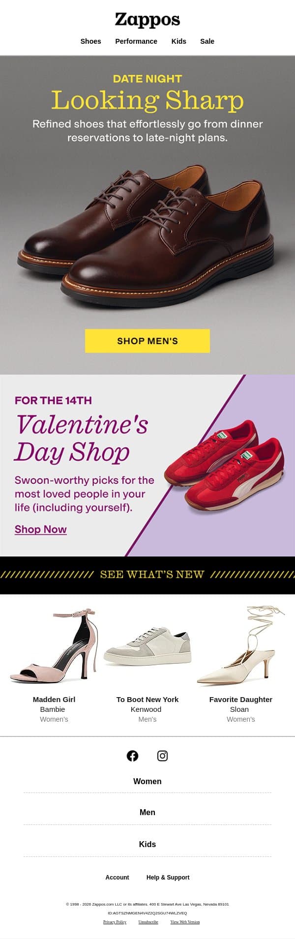 Ready for date night? email from Zappos screenshot