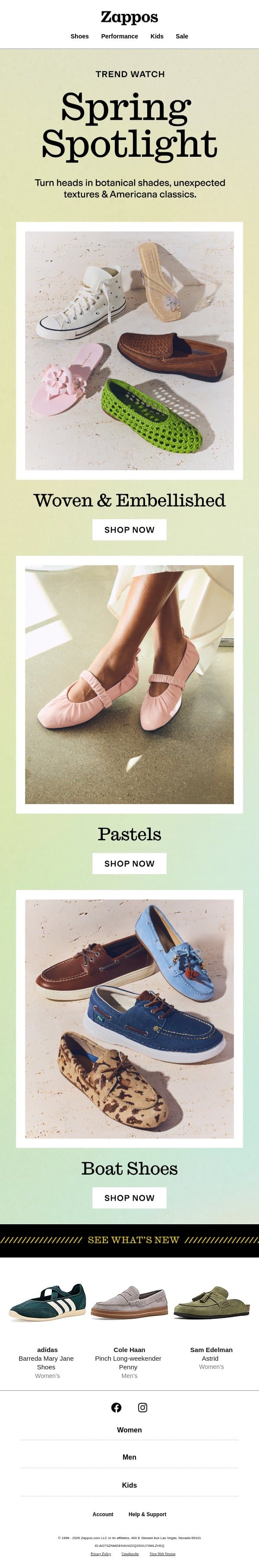 Your mood board 🤝 your shoe closet email from Zappos screenshot