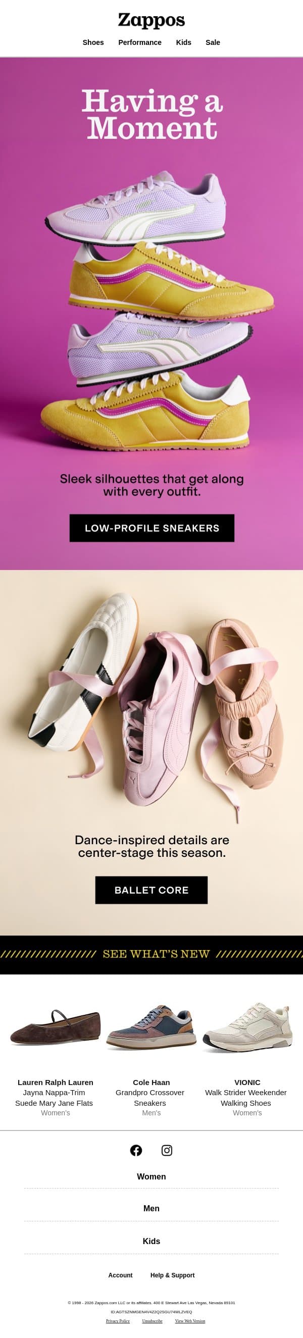 The styles we're seeing everywhere email from Zappos screenshot