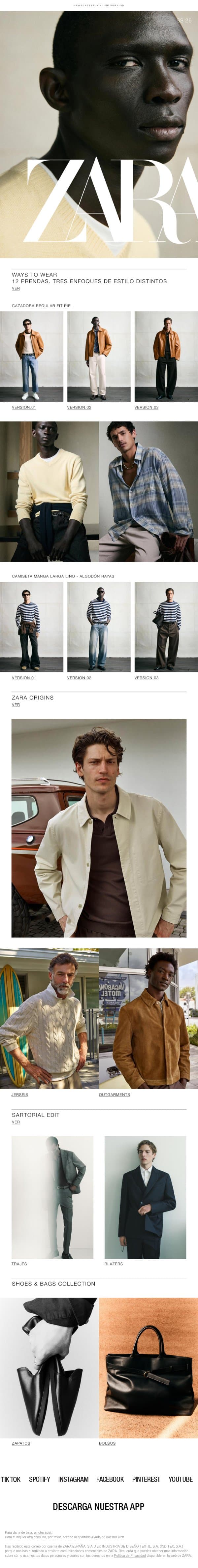 Man | Descubre las novedades de esta semana email from Zara screenshot