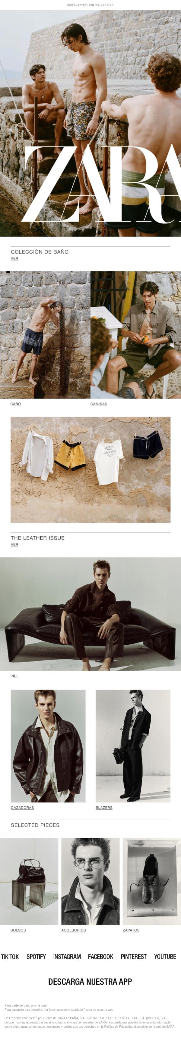 Man | La selección de la semana email from Zara screenshot