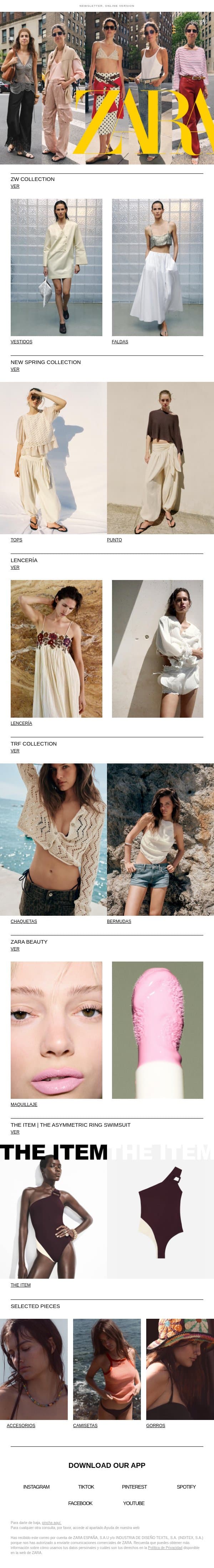 Woman | New in this week email from Zara screenshot
