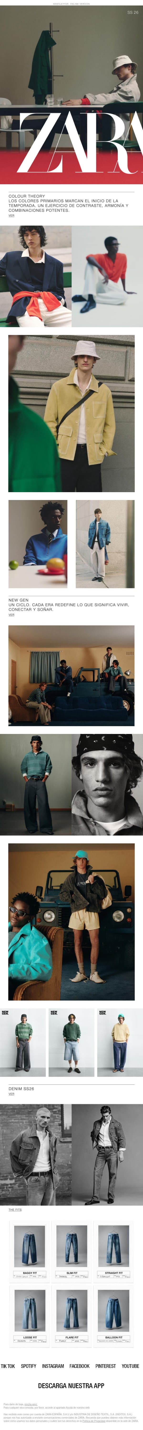 Edition Spring/Summer 26 email from Zara screenshot