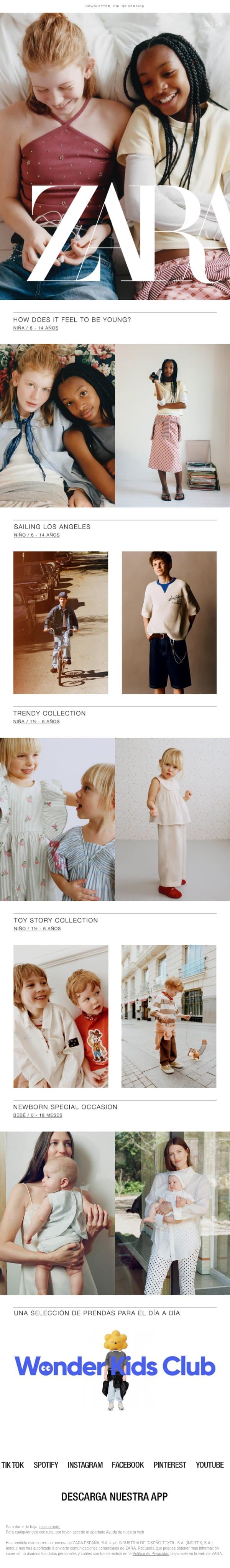 Kids | New in this week email from Zara screenshot