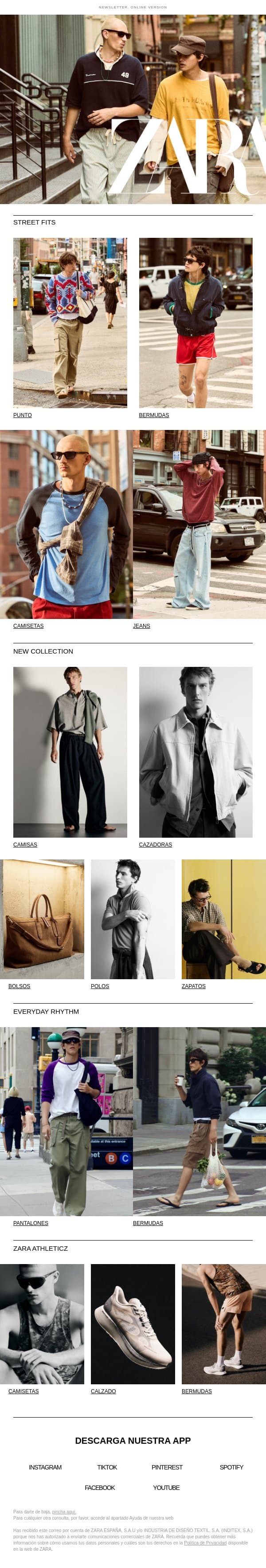 La selección de la semana email from Zara screenshot