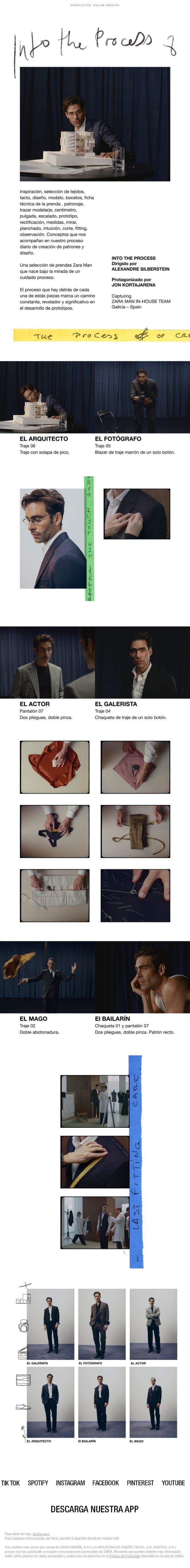 Into the Process VIII email from Zara screenshot